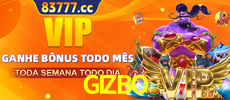 Banner promocional do GIZBO oferecendo 100% de recompensas adicionais contínuas para quem fizer o login diário (Daily sign-in), com um mascote de coelho.