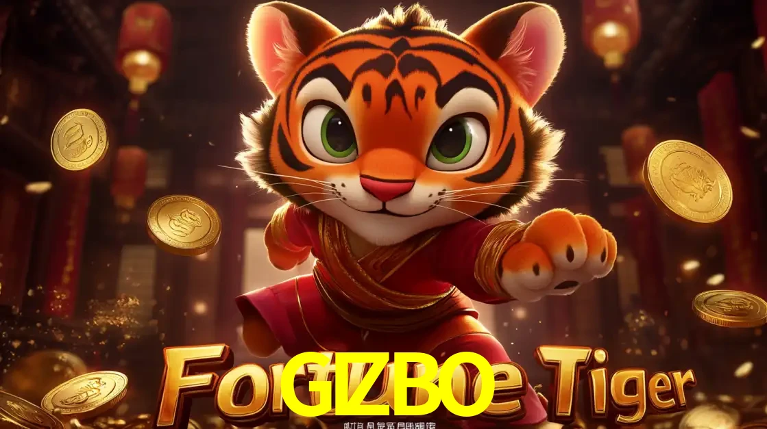 O carismático mascote do jogo de slot Fortune Tiger, um tigre fofo em pose de artes marciais, pronto para trazer sorte e multiplicadores de ganhos no cassino online GIZBO.